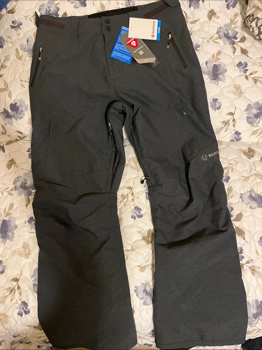 Sunice Men’s Radius S2 Insulated Ski Pants - NWT Storm Grey Large L